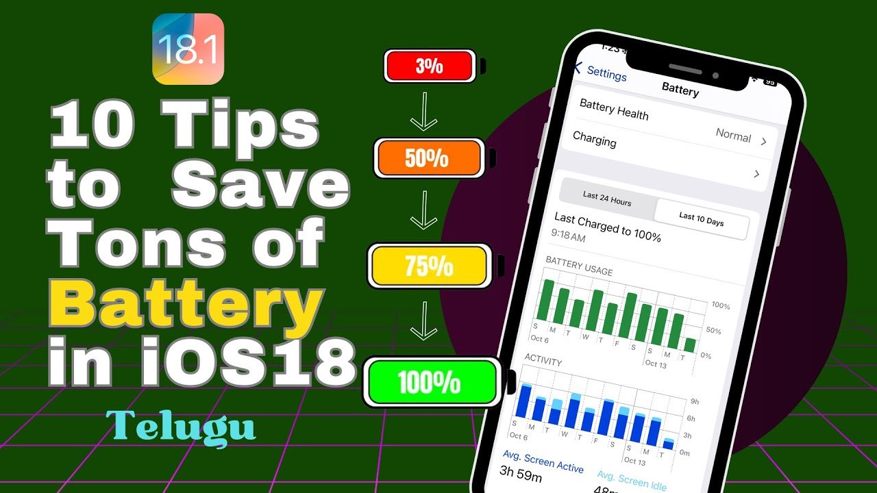 Ten (10) Tips to save Tons of Battery in iOS 18